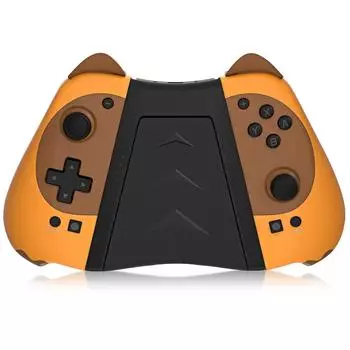 Контроллеры Cat, беспроводной игровой контроллер для Animal Crossing, аксессуары Kawaii для Nintendo Switch с шестью осями гироскопа/двойной вибрацией коричневый
