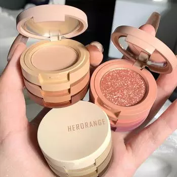 Контурирующая пудра, 3 цвета, 3-х уровневая пудра, осветляющая тон кожи, контроль жирности, рассыпчатая пудра для макияжа, закрепляющая пудра 04