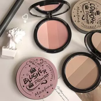 Контурная пудра с трехмерным эффектом, не летящая пудра, тримминг, трехцветные румяна для лица, тени для век, палитра для макияжа, набор для макияжа Blush