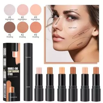 Контурный стик двойного назначения для подсветки и теней Консилер «два в одном» силуэт One Size