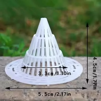 Конусные дренажные сетчатые прокладки 10 шт. - воздухопроницаемые протекторы корней, предотвращают утечки почвы, многоразовые для горшков с суккулентами S Size 10pcs