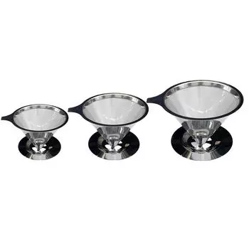 Конусный держатель фильтра для кофе, двухслойный фильтр для кофе из нержавеющей стали 304, экран для фильтра для кофе, многоразовая посуда, кухонные гаджеты Trumpet