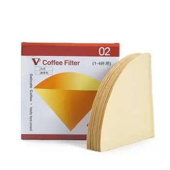 Конусный фильтр для кофе из небеленой натуральной бумаги для капельной кофеварки