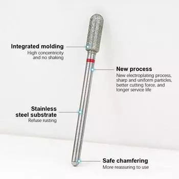 Конусный наконечник для ногтей, вольфрамовые стальные сверла, электрические, для чистки кутикулы, вращающиеся, для маникюра, педикюра, шлифовальная головка, полировальный инструмент 18