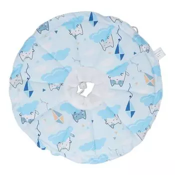 Конусный ошейник для домашних животных, регулируемый, водонепроницаемый, дышащий, предотвращает облизывание питомца после операции, восстановление M синий