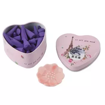 Благовония в форме конусов со стойким ароматом лаванды для держателя для благовоний с обратным потоком