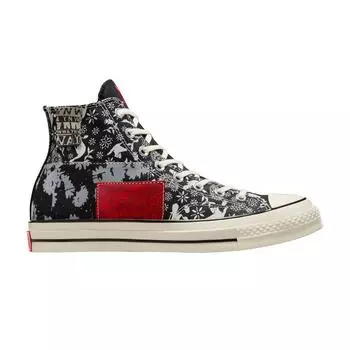 Конверс Ливерпуль ФК. Кроссовки унисекс Chuck 70 High Youll Never Walk Alone Black Egret Tomato A05964C 36