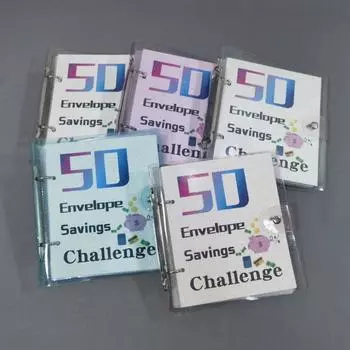 Конверт для развития привычек Блокнот для встреч и мероприятий Сберегательная папка для денег Блокнот для мероприятий Purple-3000 US dollars