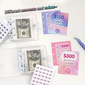 Конверт Экономия Книга Вызова Экономия Денег Папка Книга Экономия Карточек Блокнот Экономия Складной Бюджет Денег Книга Хранения