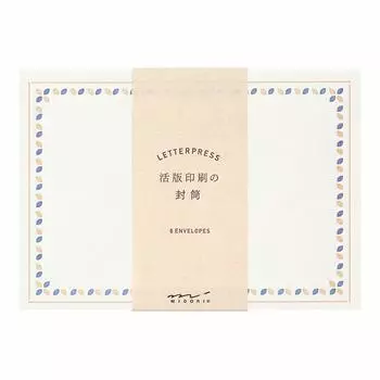 Конверт MIDORI с узором в виде рамки для печати, коричневый 20562006
