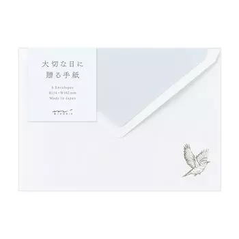 Конверт Midori в подарок на особый день Western 2 A6 с рисунком птицы 20596006