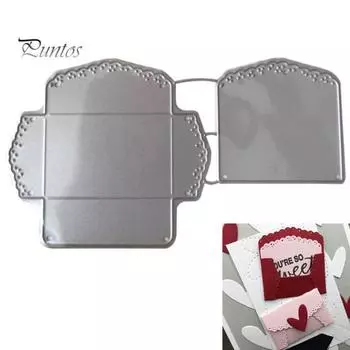 Конверт Почта Металлические штампы DIY Записки Тиснение бумажных карточек Ремесленный трафарет серебряный