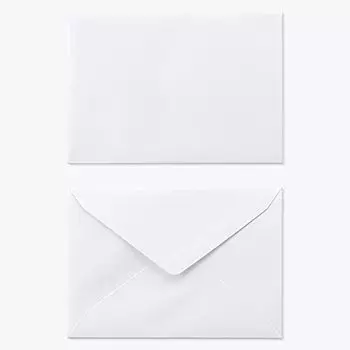 Конверт Yamazakura Western 2 Diamond Pasted P Kent CoC Бумага Толщина 120 г Без рамки 100 листов для поздравительных открыток A6 Белый простой без почтового индекса