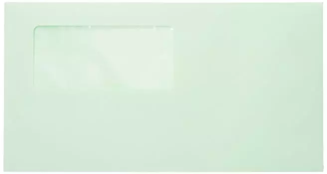 Конверт Yayoi с окошком и наклейкой-наклейкой 333108 200 шт. (зеленый)