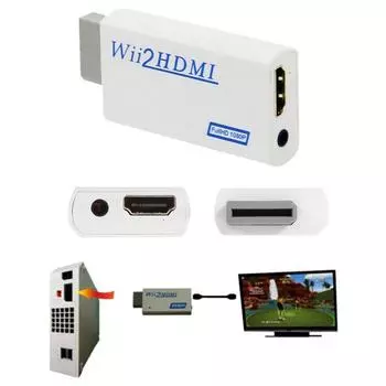 Конвертер-адаптер для масштабирования HD Wii To Hdmi 1080P/720P с разъемом 3,5 мм