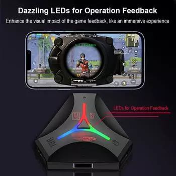 Конвертер для клавиатуры и мыши, портативная портативная игровая клавиатура и мышь с интеллектуальным распознаванием белый