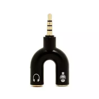 Конвертер для наушников, стереоразветвитель 3,5 мм, аудио к микрофону и разъему для гарнитуры, адаптер, 2-сторонний U для мобильного телефона, планшета, ПК