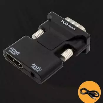 Конвертер Hdmi Mother Transfer Vga Hag Принесите аудио верхнюю коробку Подключитесь к проекту белый
