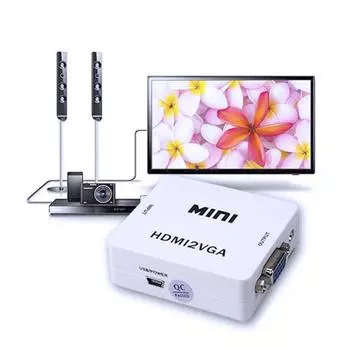 Конвертер HDMI в VGA с аудио Конвертер VGA в HDMI HDMI-адаптер для ноутбука Xbox360 DVD PS3 ПК HD 1080P ТВ-проектор
