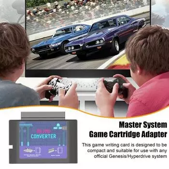 Конвертер игровых карт MS/MD, конвертер игровых видеокассет для Genesis Hyperdrive Master System в адаптер игровой карты Mega Drive чёрный