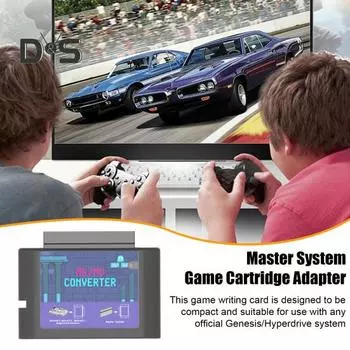 Конвертер игровых карт MS/MD, конвертер игровых видеокассет для Genesis Hyperdrive Master System в адаптер игровой карты Mega Drive чёрный