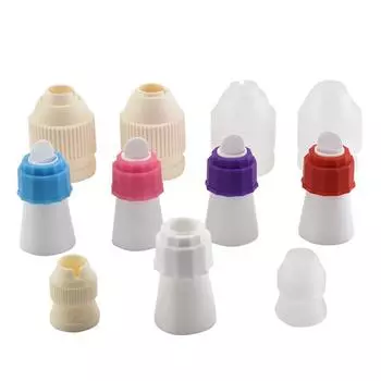 Конвертер насадок для кондитерского мешка с глазурью, двухцветный монохромный кремовый соединитель, кондитерские насадки, набор для самостоятельного украшения выпечки кексов