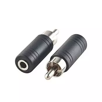 Конвертер разъем черный красный аудио адаптер RCA штекер 3,5 мм гнездо RCA адаптер 3,5 мм 2Pcs