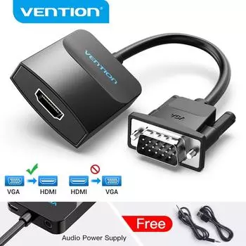 Конвертер Vention VGA в HDMI Onten 1080P VGA Male-HDMI Женский адаптер для компьютера, настольного ноутбука, ПК, монитора, проектора