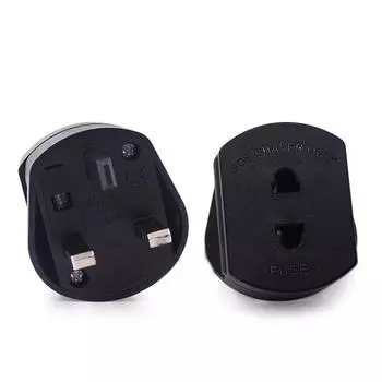 Конвертер-зарядное устройство, Розетка, Адаптер, Вилка UK в вилку EU, Черный, для бритвы/зубной щетки