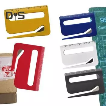 Конвертовскрыватель с увеличительным стеклом, линейка, открывалка для писем, эргономичный открывалка для пакетов, резак для конвертов для домашнего офиса чёрный