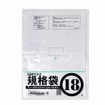 Konya Shoji PE standard plastic bags 03 transparent 18 100 sheets Size that can hold 5kg rice bags Standard bags Plastic bags Sanitation Law compliant