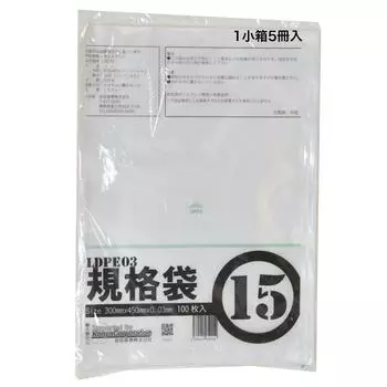 Konya Shoji Стандартный полиэтиленовый пакет 03 Прозрачный 15 500 штук штук x 5 RAP00723015 Нет. (100 книг)