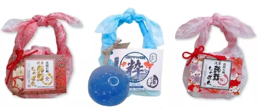 Конжаковое мыло Tokyo souvenir Подарочный набор Asakusa 80 г Мыло Мыло для лица Насыщено увлажняющими компонентами Для людей с сухой и чувствительной кожей (3 типа,