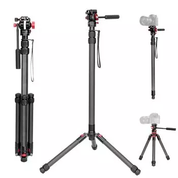 Koolehaoda Camera Carbon Fiber 3 уровня общей съемной базы штатива с видео максимальной нагрузкой Подходит для видеокамер Монопод, Монопод,