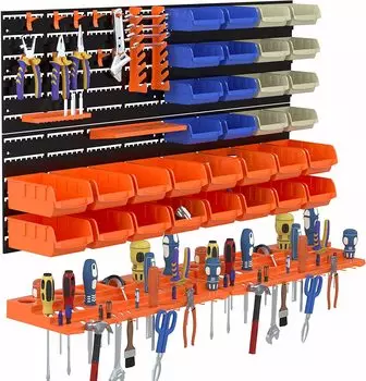 KOOPRO Ящик для инструментов Ящик для инструментов Аксессуары Набор держателей инструментов Хранение деталей Держатель инструментов Крючок Настенная подвесная доска Гараж Завод Мастерская Домашняя мастерская Сделай сам