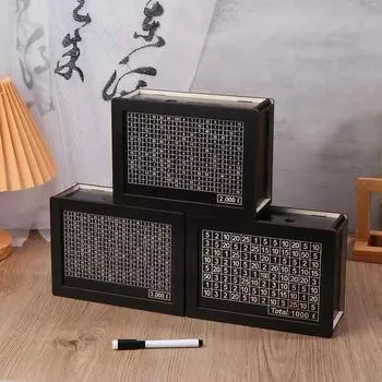 Копилка 1000/2000/3000/5000/10000 британских фунтов стерлингов деревянная копилка с многоразовым копилкой с целью сбережения и коробками с числами