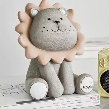 Копилка, экологически чистая водостойкая смола, домашние фигурки, копилка для дома серый