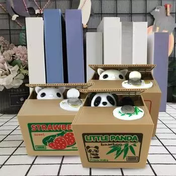 Копилка, автоматическая кража денег, копилка для монет, жадный кот, копилка, монеты США, совместимая коробка для экономии денег для детей E