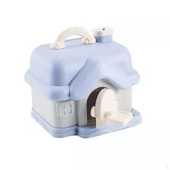 Копилка Cottage Piggy Bank, мультяшная банка для сбережений, небьющаяся копилка для монет, деньги для вечеринки синий