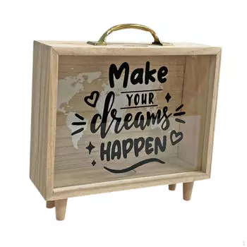 Копилка деревянная копилка декор новинка портативный настольный накопительный футляр для банкнот для взрослых детей make