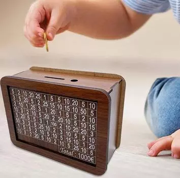 Копилка деревянная самодельная 10000 долларов США копилка с денежным счетчиком целей копилка для детей 1000 Doller With Pen