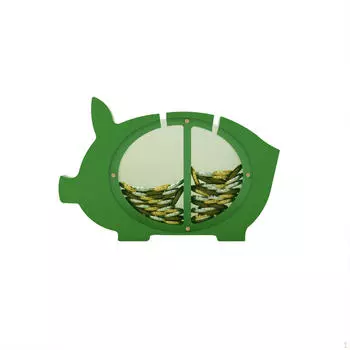 Копилка деревянная свинья подарок на день рождения украшение в виде свиньи прозрачная копилка для монет копилка