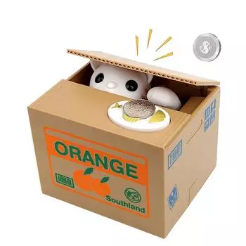 Копилка для экономии денег, кража денег, кошка, копилка, креативный мультяшный котенок, электрический банк для монет