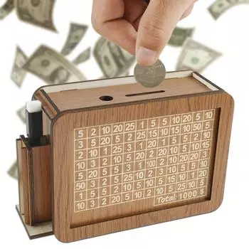 Копилка для денег, деревянная копилка, копилка со счетчиком, копилка для денег, копилка для денег, ретро-украшение для дома, новогодние подарки