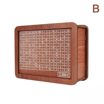 Копилка для денег, деревянный банк для денег, многоразовая копилка с целью экономии 2000 capacity