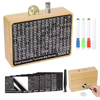 Копилка для денег, хранилище денег, пластиковая копилка для сбережений, копилка с денежными целями, числами для детей и взрослых, копилка для монет, tirelire