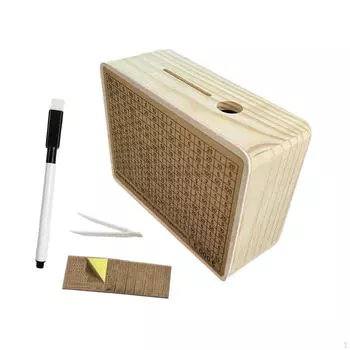 Копилка для денег из дерева ручной работы для экономии денег C