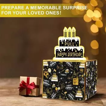 Копилка для денег на день рождения, подарочная коробка для денег на день рождения отца, сделай сам, сюрприз, денежный подарок, коробка для дней рождения, особых случаев A