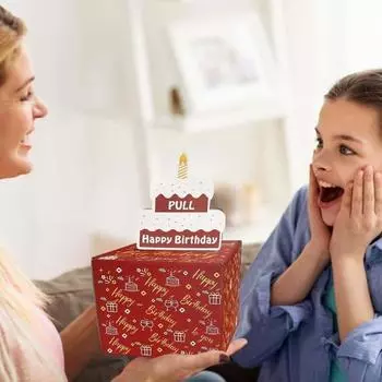 Копилка для денег на день рождения, сделай сам, креативный сюрприз, подарочная коробка на день рождения, незабываемый держатель для денежного подарка для вечеринки красный