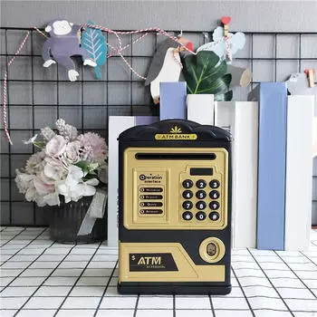 Копилка для детей Банкомат Деньги Банка Маленькая Банка Мальчики Девочки pink